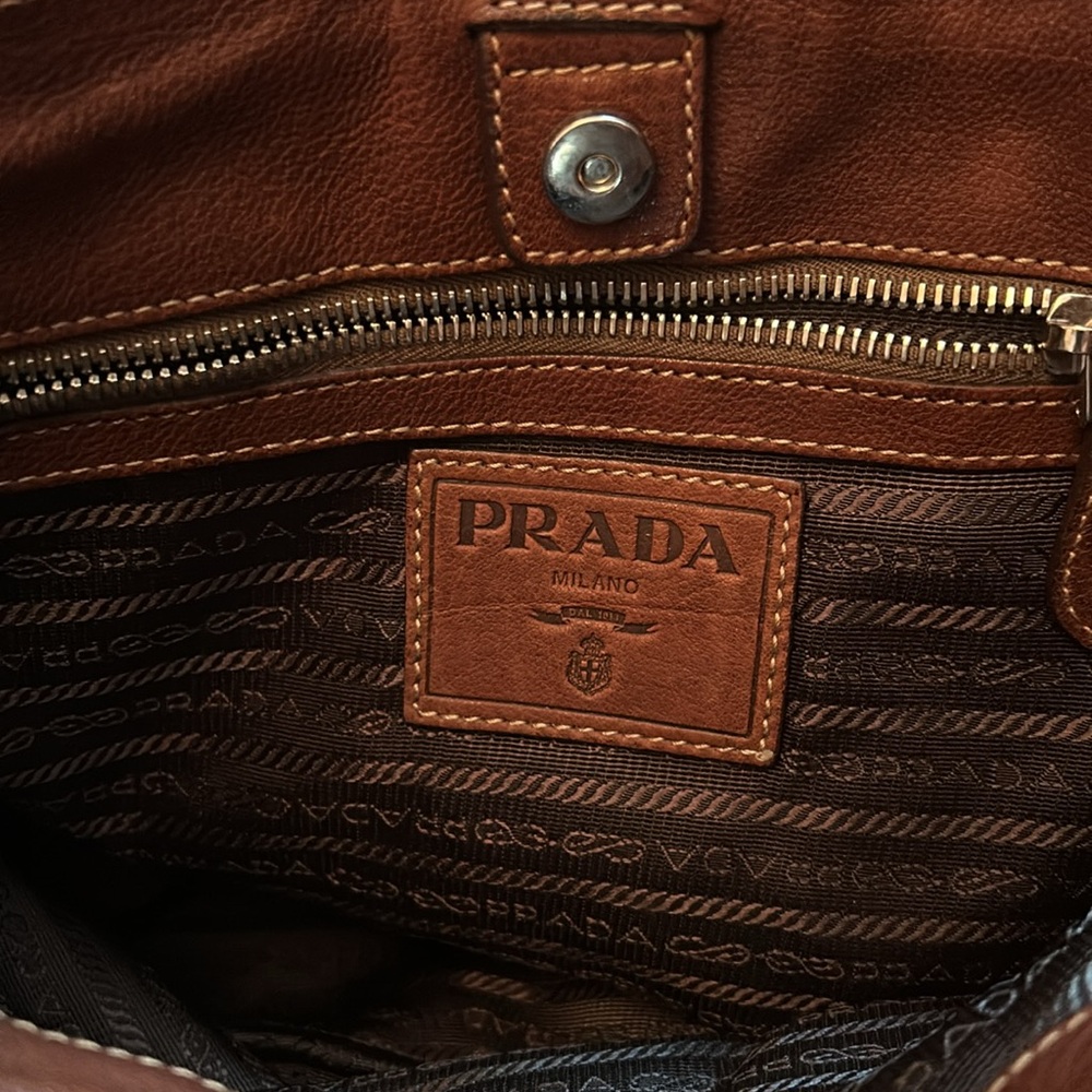 Prada logo jacquard denim tote bag - authentic - Picture 7 of 9